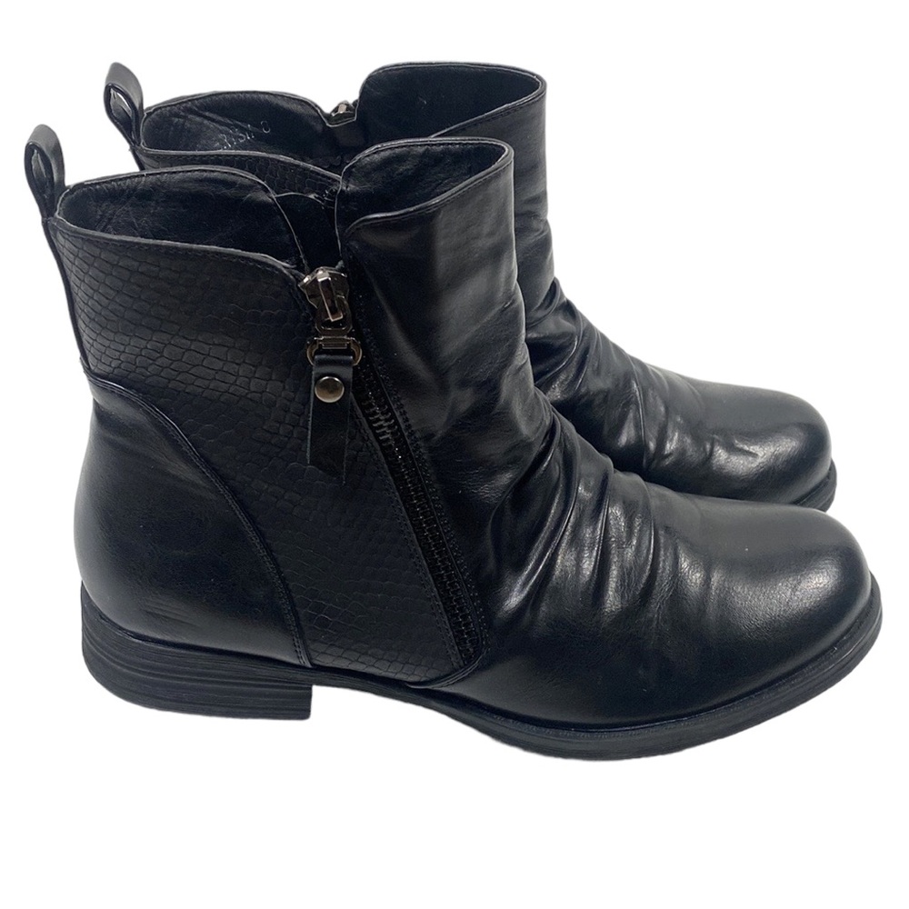 Corkys Cherish Black Vegan Leather Booties - Picture 3 of 8